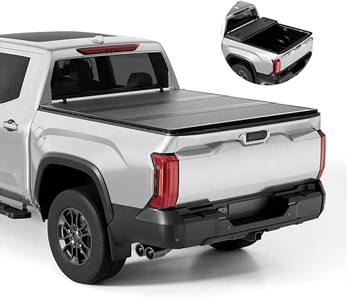 FRP Hard Folding Truck Bed Tonneau Cover Compatible with 2007-2021