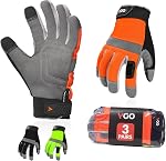 Vgo 1Pair Safety Work Gloves,Builder Gloves,Gardening Gloves,Light Duty Mechanic Gloves(L,Black,SL7584)