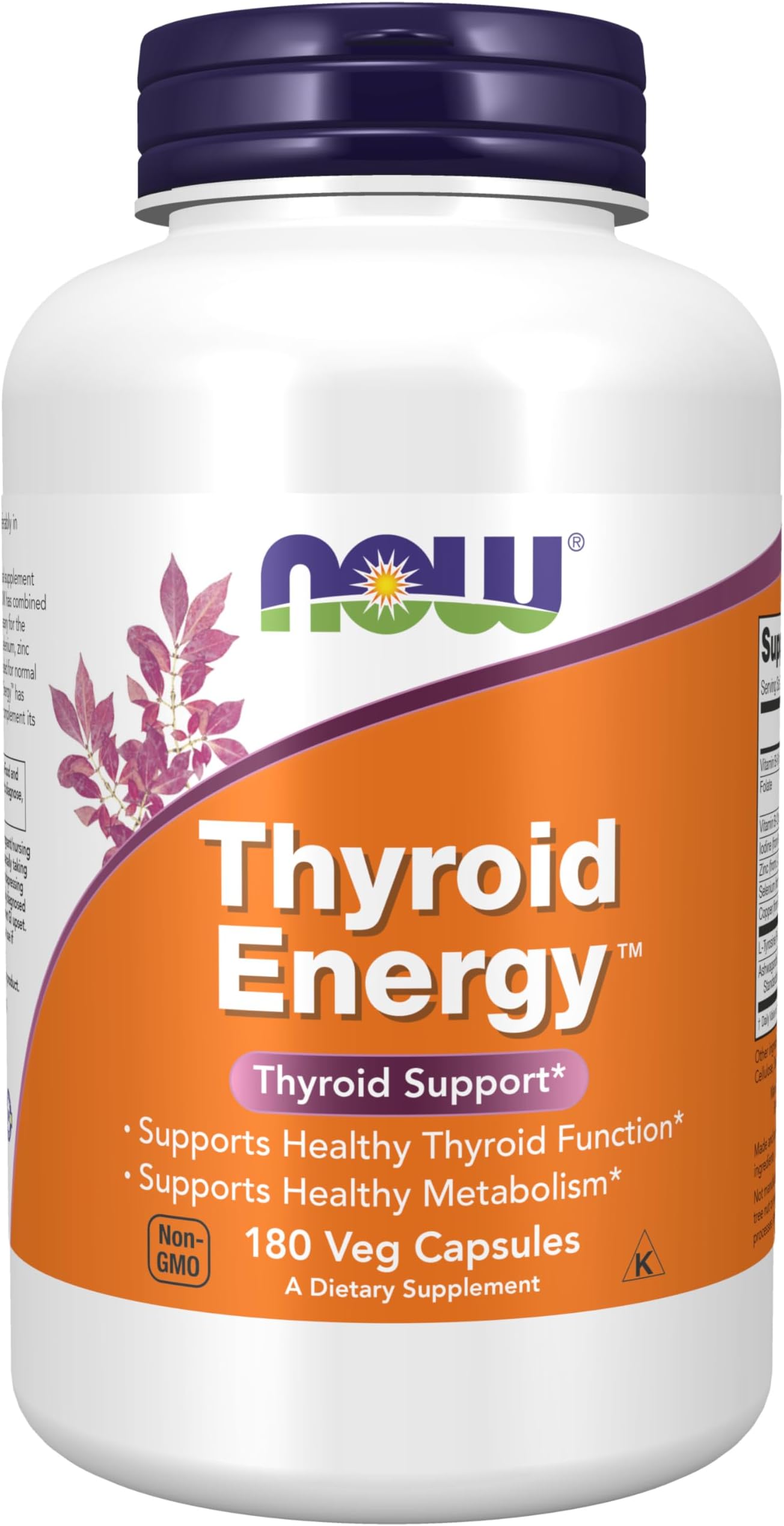 Supplements, Thyroid Energy™, Iodine and Tyrosine plus Selenium, Zinc and Copper, 180 Veg Capsules