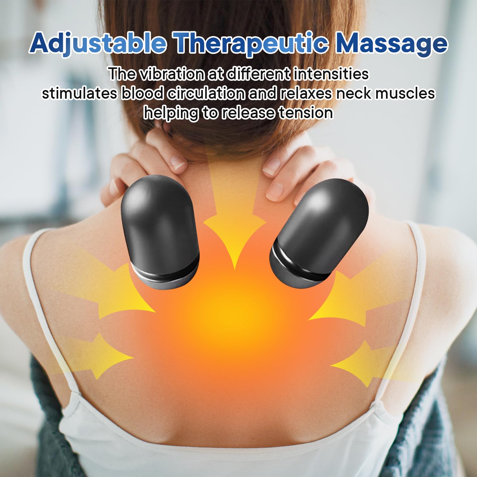 Verbessertes Nackenmassagegerät Kissen, 3-in-1 Nackenmassagegerät mit Wärme, Nackenkissen für Schulterschmerzen, Tiefengewebe-Schmerzlinderung, wiederaufladbares Thera-Kissen, Geschenke für