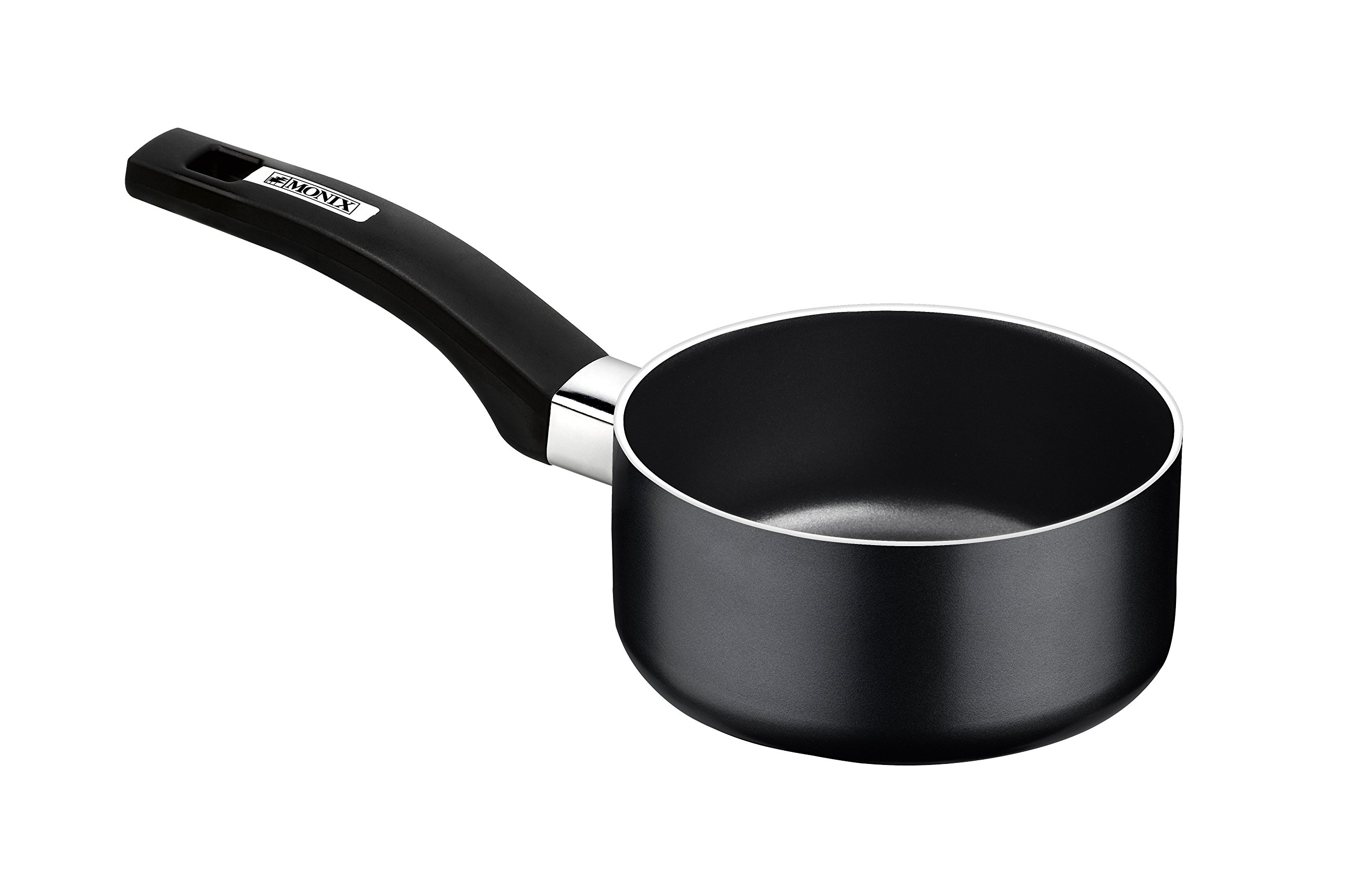 MONIX Resistent Plus Batería De Cocina De 5 Piezas Y Set De 2 Sartenes, Aluminio, Negro