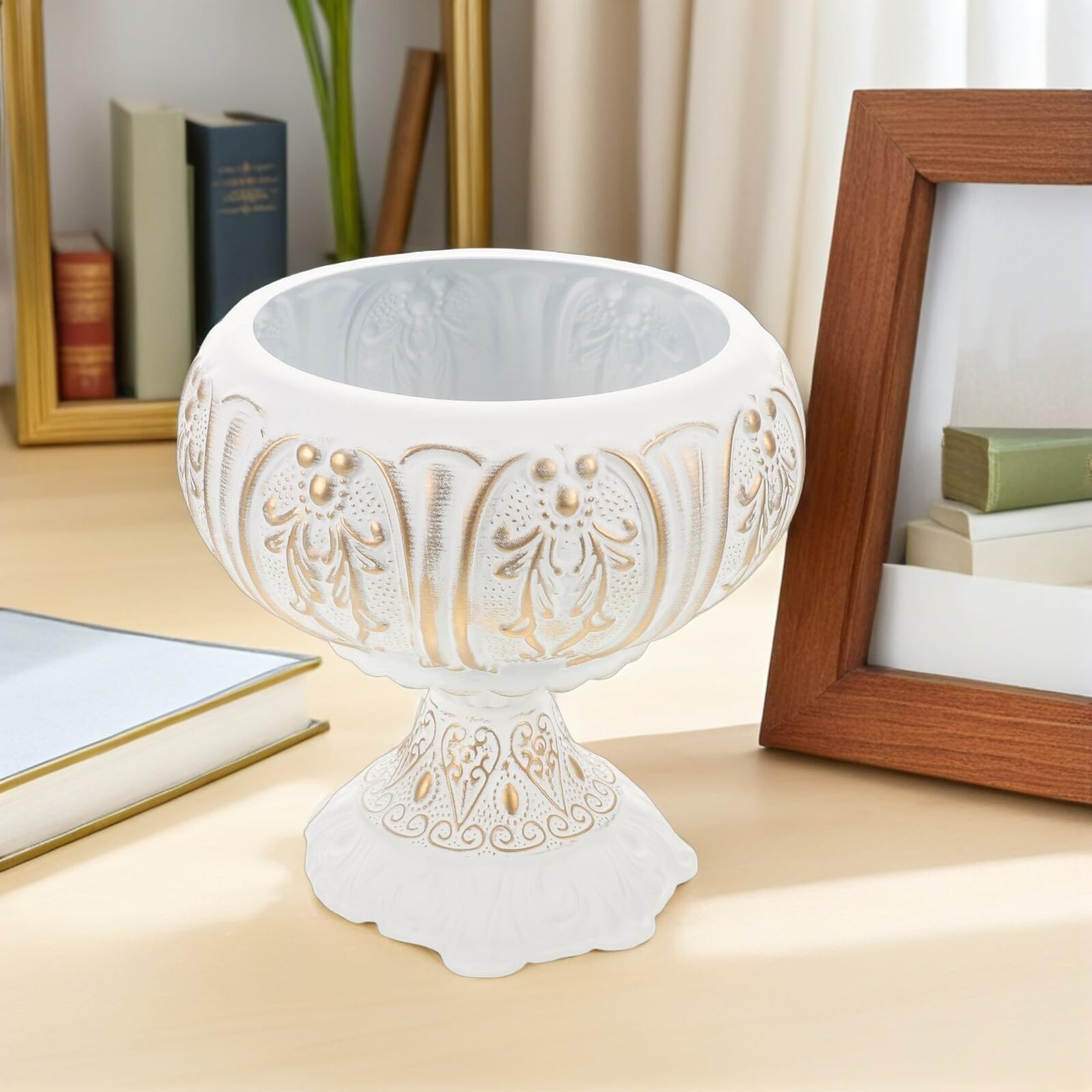 Abaodam Pot de Fleurs à Large Ouverture en Fer Blanc D'extérieur