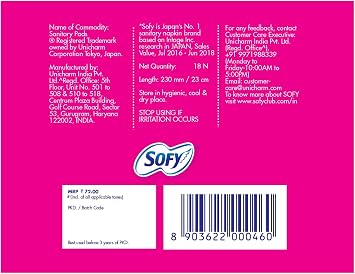 Sofy Body Fit Regular Pads - 18 Count