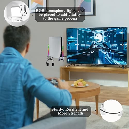 Miniatura 4 de Wabracket Wall Mount Kits for PS5, 6 in 1 Sturdy Wall Mount Brackect Holder for PS5, Compatiable with Both Digital and Disc Version, with Detachable