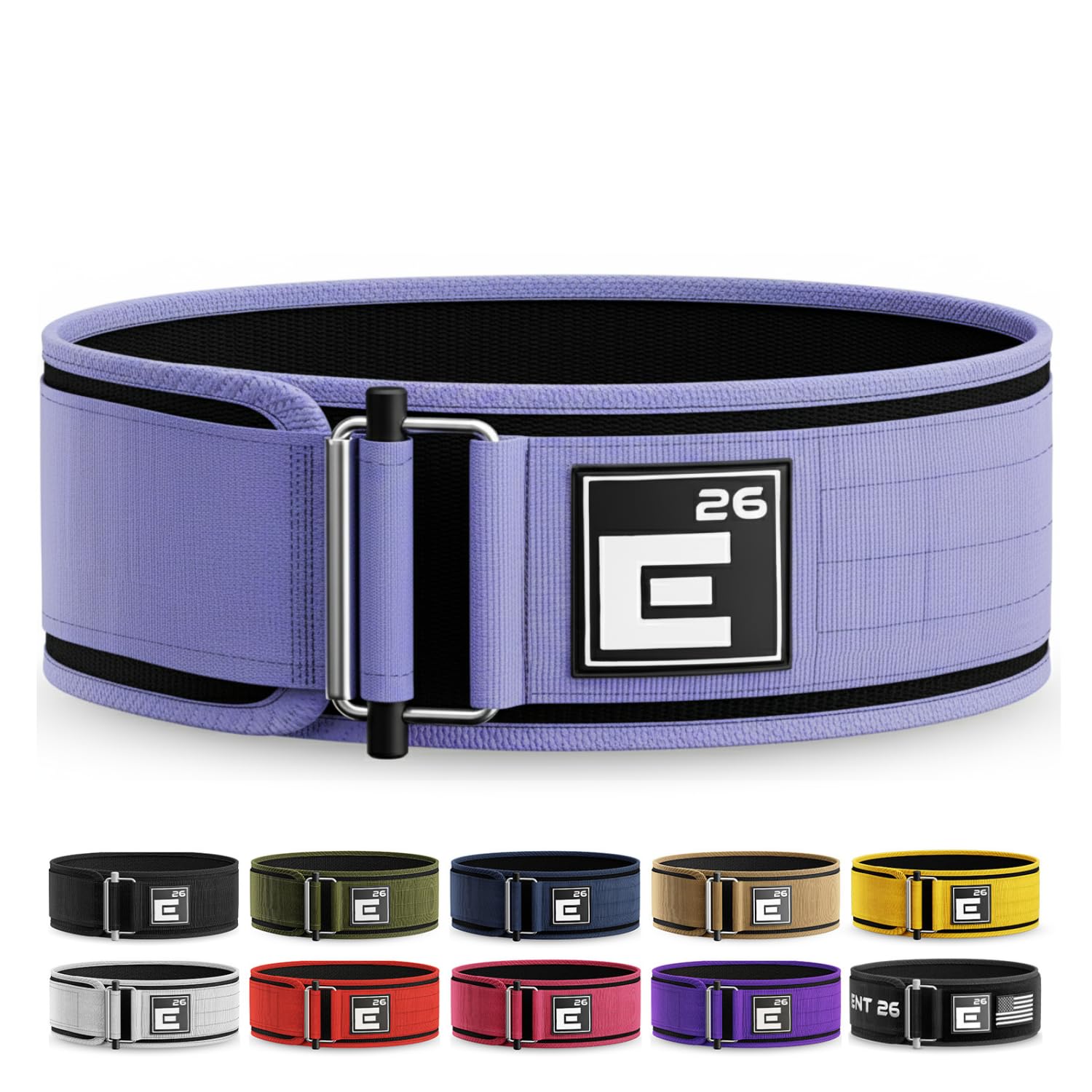 Self-Locking Weight Lifting Belt - Premium Weightlifting Belt for Serious Functional Fitness, Weight Lifting, and Olympic Lifting Athletes - Lifting Support for Men and Women (Lilac, XS)