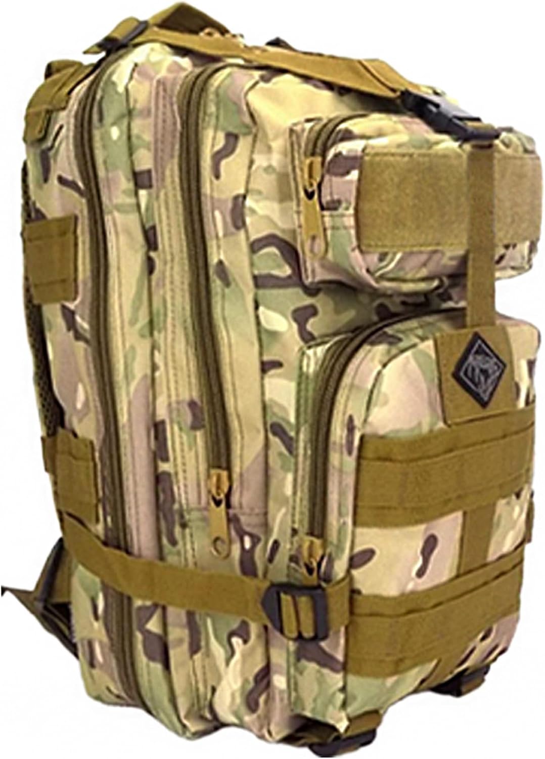 Medium Backpack with Pistol Retention System, Tan, Concealed Carry Capability with MOLLE Webbing Exterior for Modular Gear Expansion