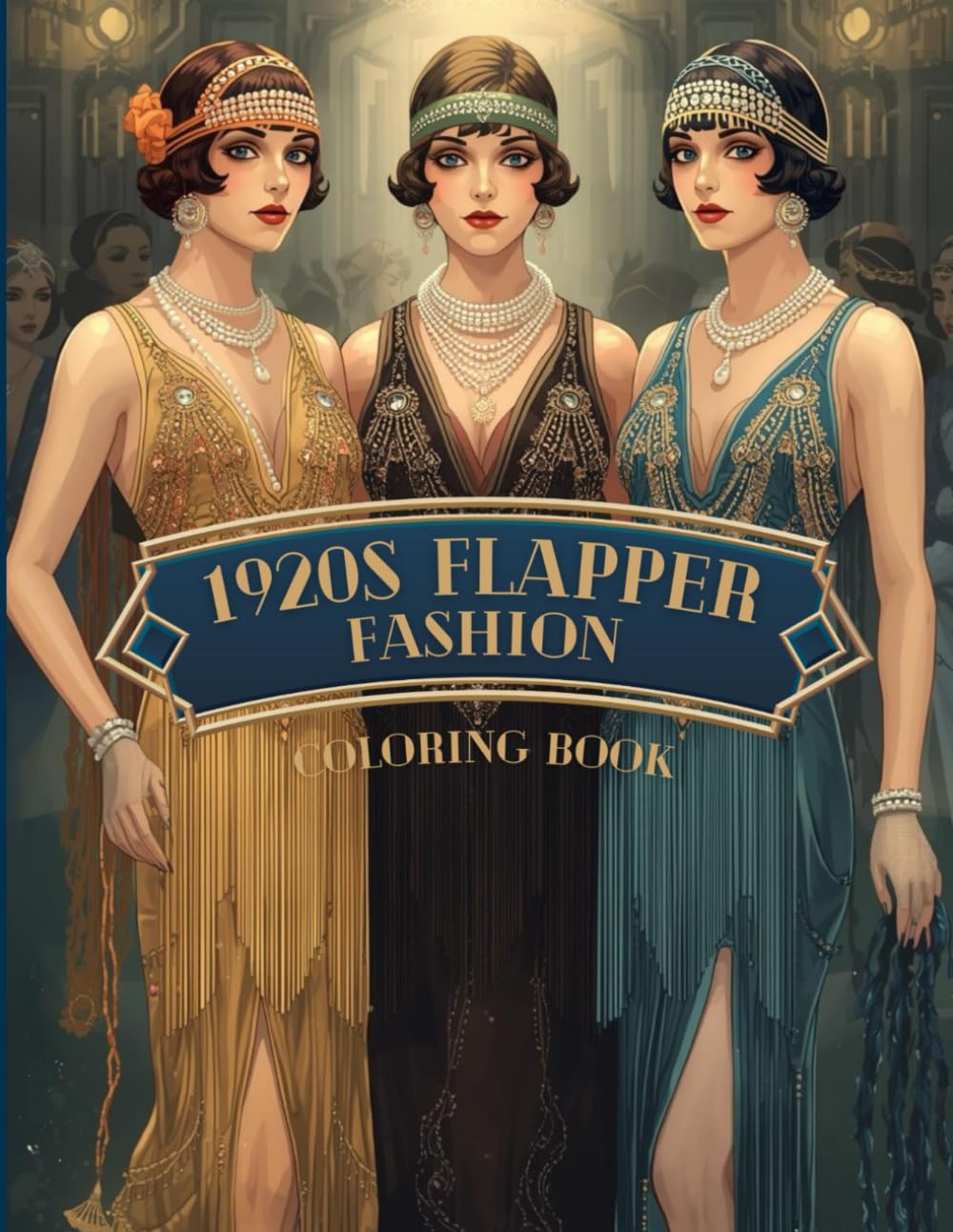 1920s Flapper Fashion Coloring Book