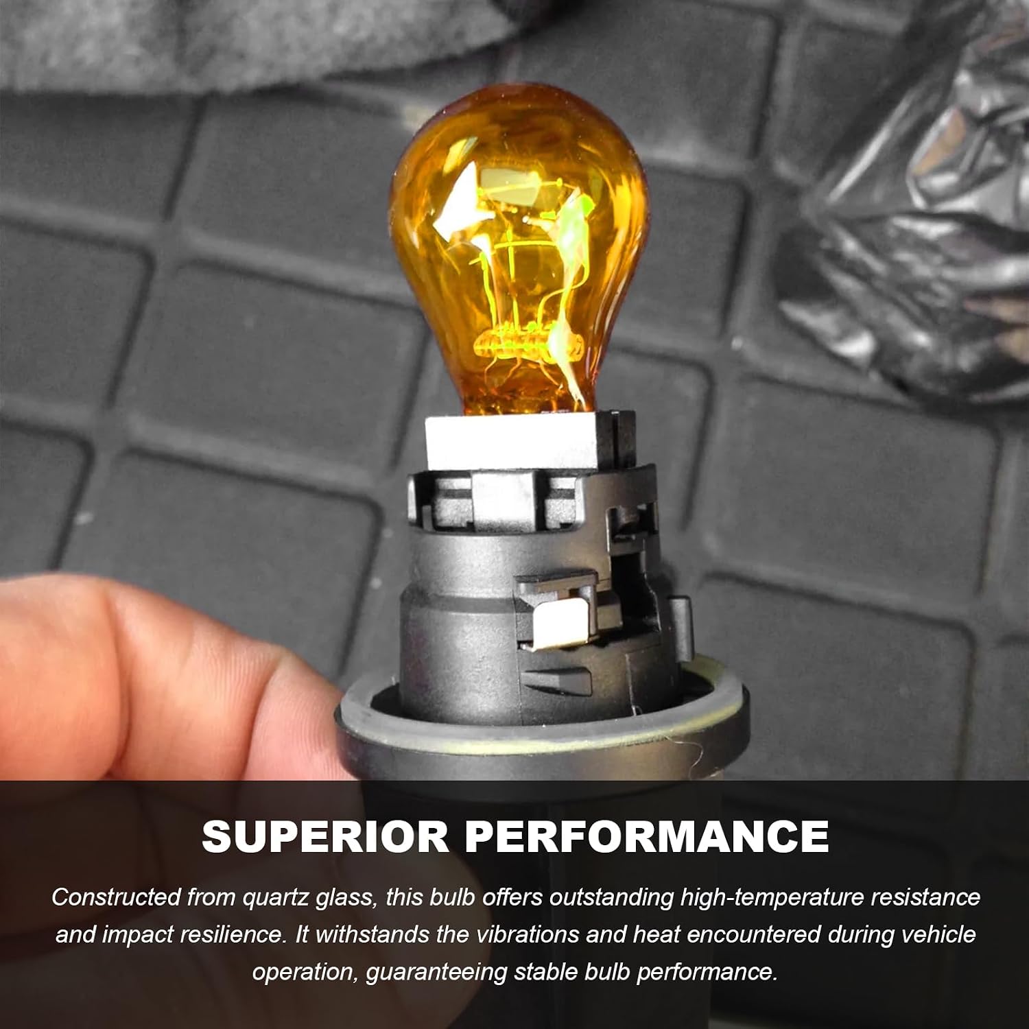 10 PCS Car Instrument Light Bulb, 12V 21/5W 3157 Brake Light Bulb Vehicle Lighting Replacement, Waterproof Dual Filament Bulbs for Car Turn Signal Tail Lights Application (Yellow) image 5