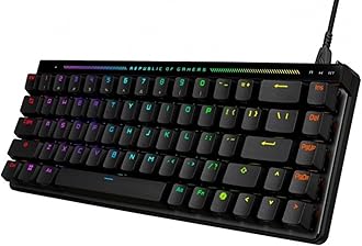 ROG Falchion Ace HFX Gaming Keyboard, Rapid Trigger, Magnetic Key Switch, 65% Layout, Wired, Polling Rate 8000Hz, High-Speed Response, Silent Gaming Keyboard, Cover Case Included, Aura Sync