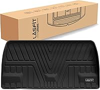Vista 24 de LASFIT - Tapete de piso y maletero para automóvil, se adapta a asientos traseros con o sin puertos USB, revestimientos de elastómero termoplástico