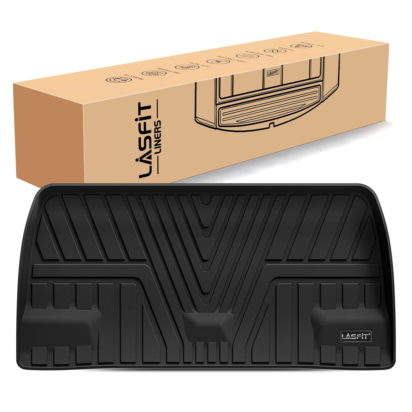 LASFIT Trunk Mat for Honda Odyssey 2018-2026, Custom Fit Cargo Mat, Waterproof All Weather, Kid & Pet Friendly, Easy Clean for Family Use
