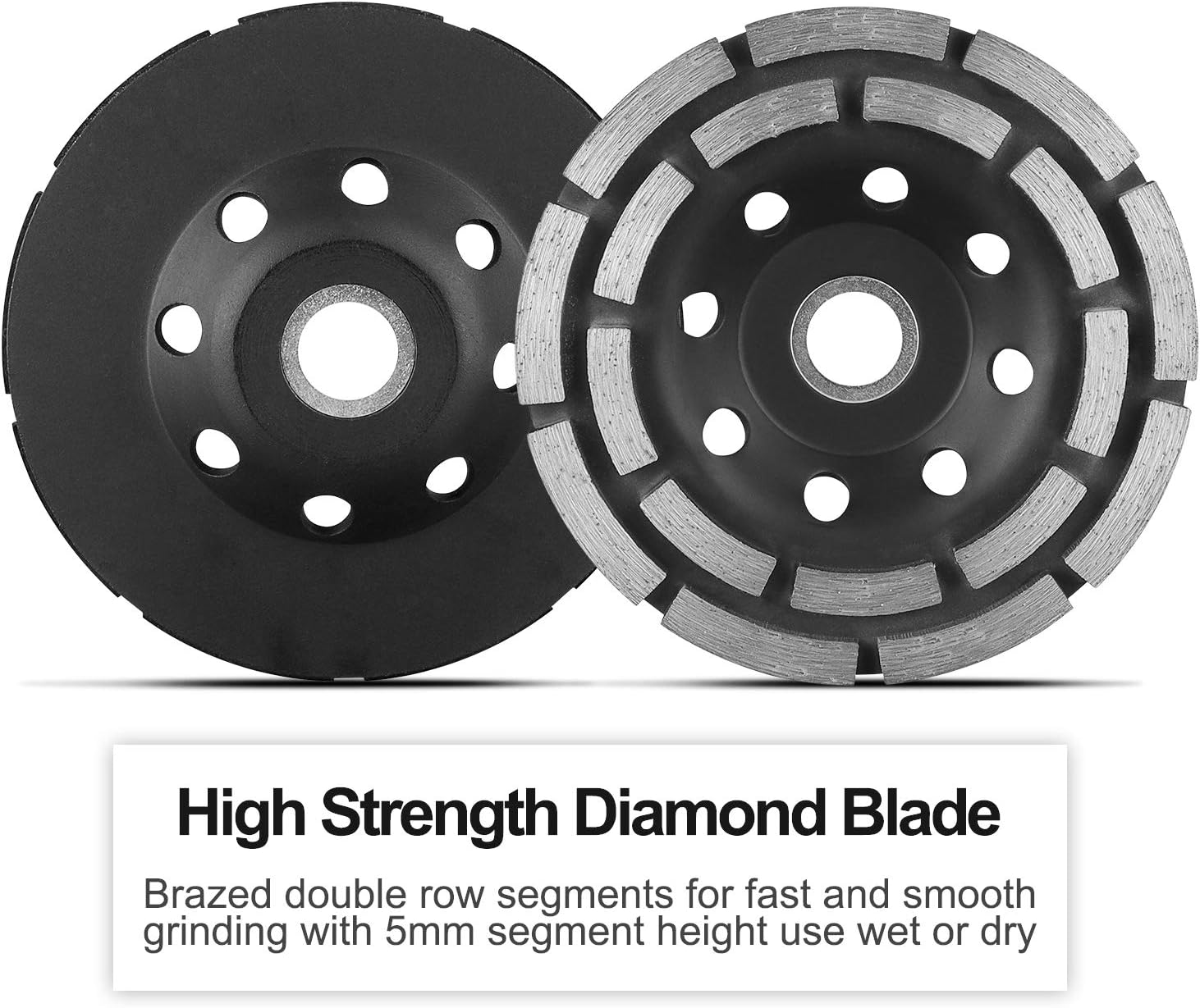 Grinding Wheel 115mm DoubleRow Diamond Cup Wheel,12Segment Heavy Duty