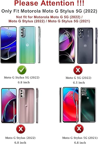 Miniatura 2 de Weycolor for Moto G Stylus 5G 2022 Phone Case,Slide Camera Cover HD Screen ProtectorMilitary Grade Shockproof Ring Holder Kickstand Protective Case