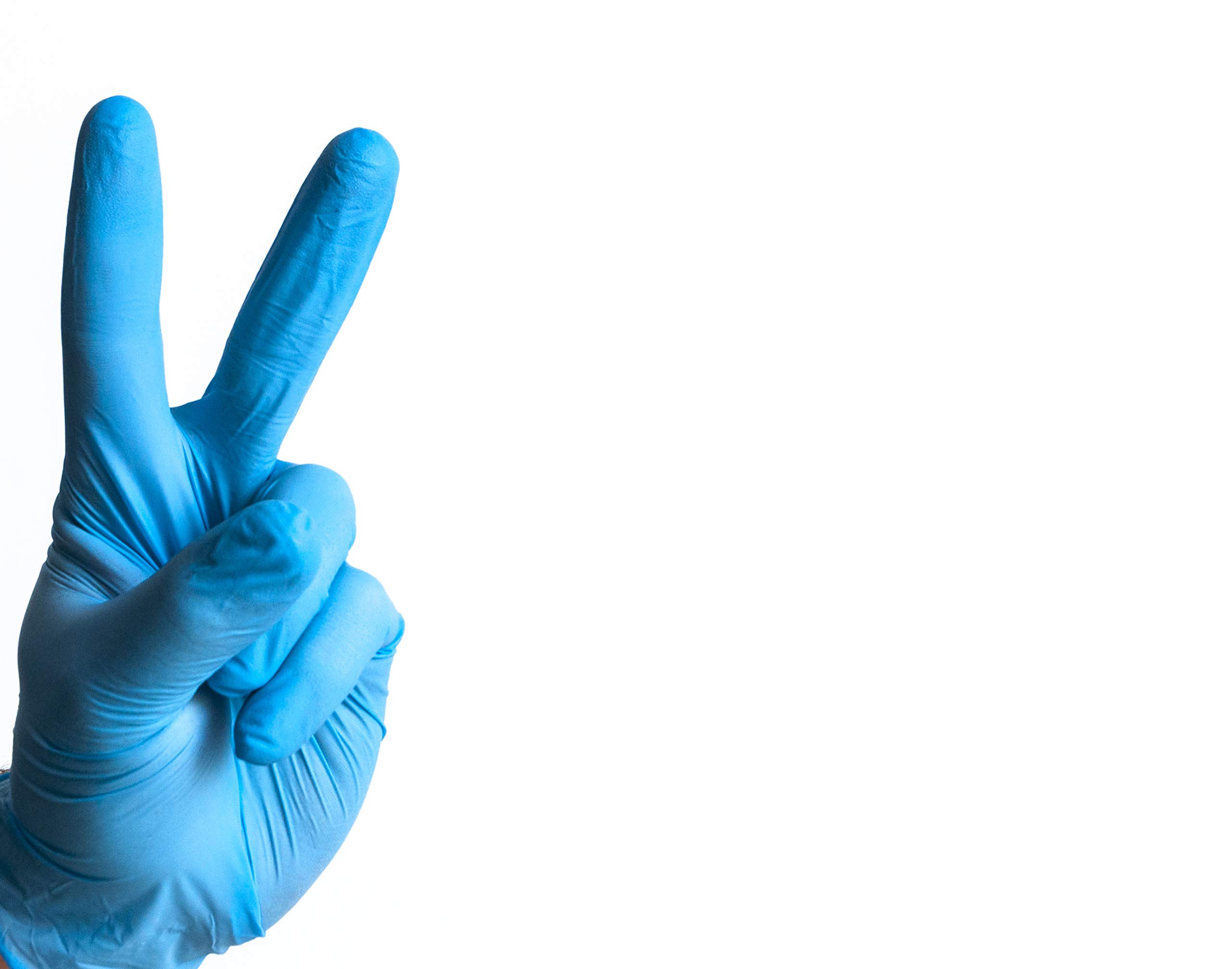 PosPaperRollSafeguard Large Nitrile Disposable Gloves, Powder Free, Latex Free, 100 Count, Blue