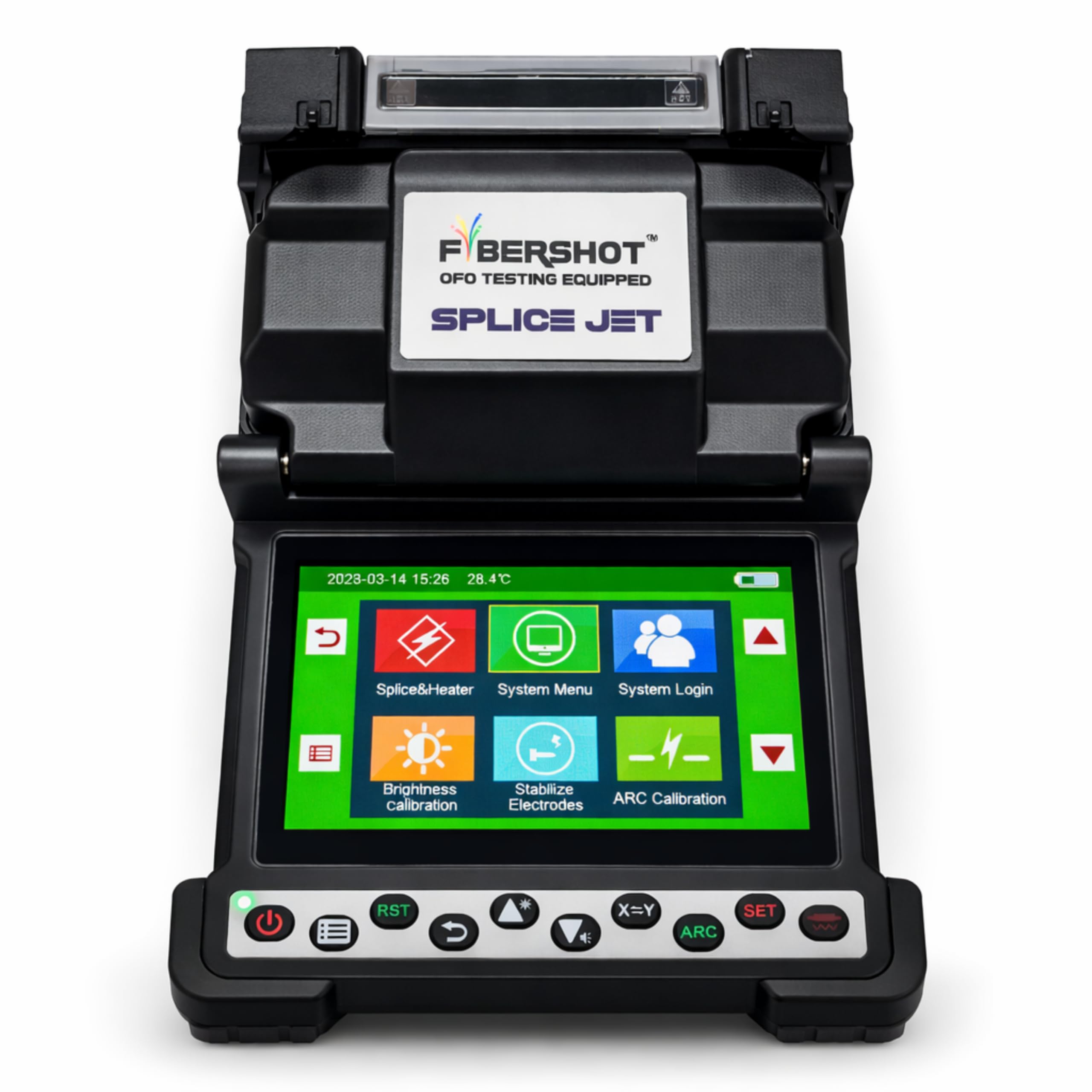 Fibershot SpliceJet Fiber Fusion Splicer Machine with Core Alignment | Fast, Accurate & Durable Fiber Optic Tool for FTTH, Telecom, ISP & Network Technicians-image-7