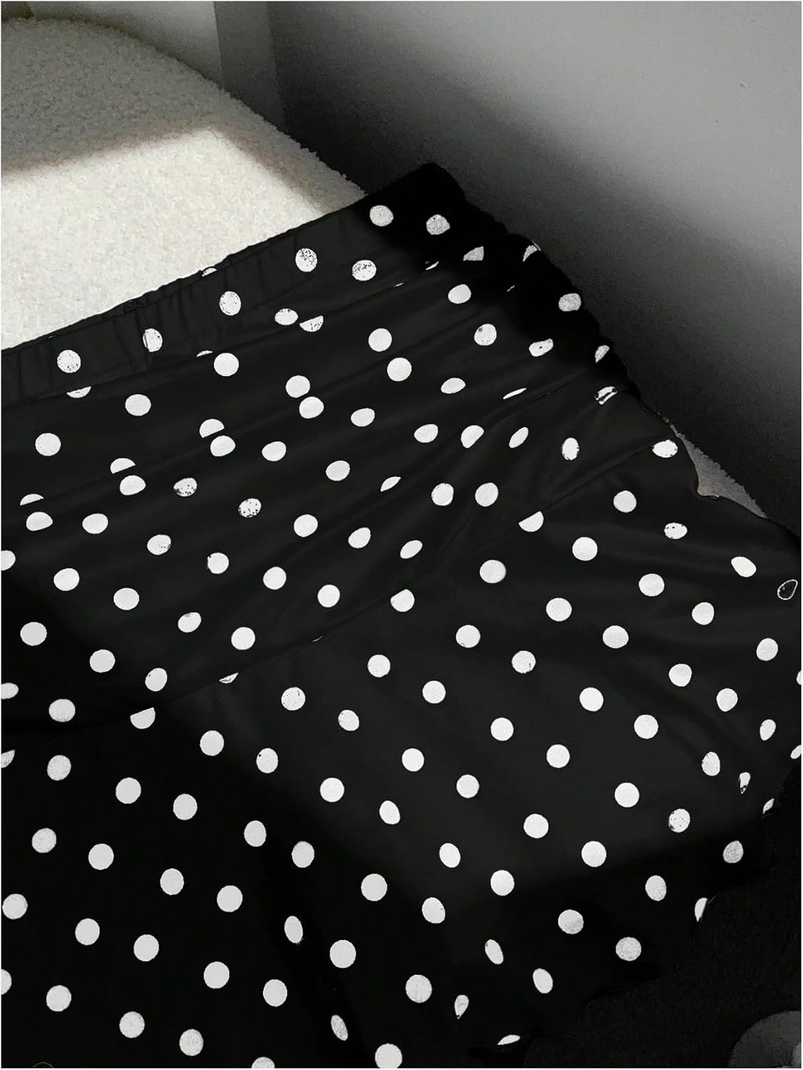 GORGLITTER Women's Polka Dots Mini Skirt Low Rise Ruched Ruffle Boho Flowy A Line Skorts - Image 5