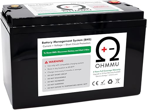 Miniatura 3 de Ohmmu G3G31, batería de ciclo profundo LiFePO4 de litio de 12 V 156 Ah, la mejor batería del grupo 31 para RV, cámper, marina, trolling, solar,