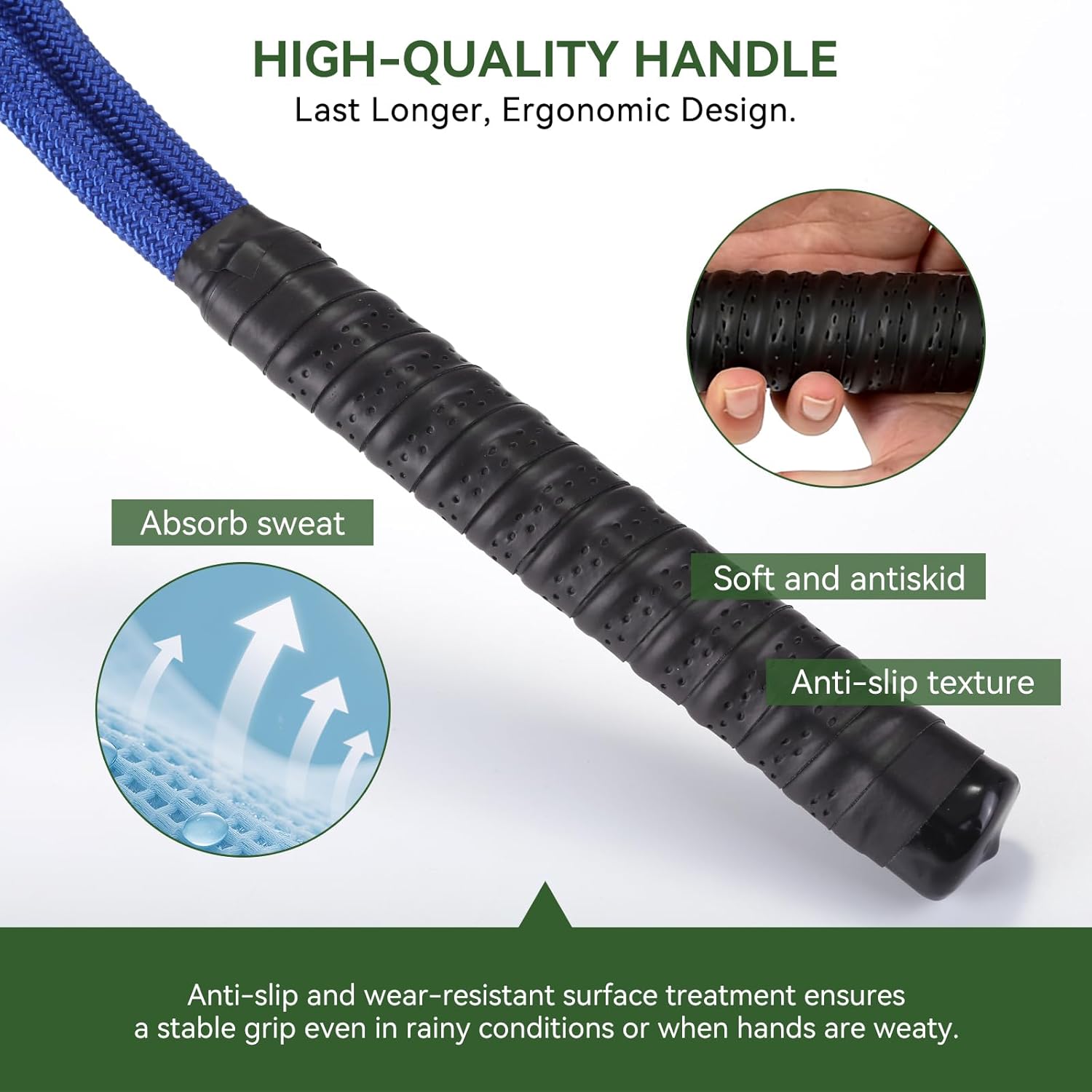 MIKOSI Golf Rope Swing Trainer, Multi-Purpose Golf Swing Trainer Adjustable Resistance to Improve Tempo & Speed, Golf Practice Equipment with Soft Weighted Ball for Indoor Outdoor Practice, Blue