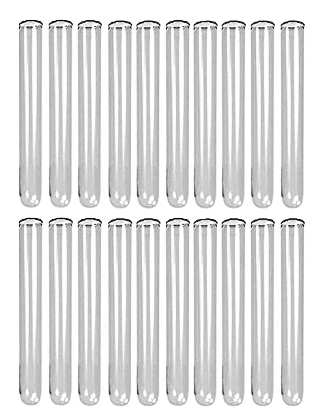 Sciencolab Borosilicate glass Test tube, 125X15mm, With graduation marks, heat resistant, for experimenting and lab purpose(Pack of 20)