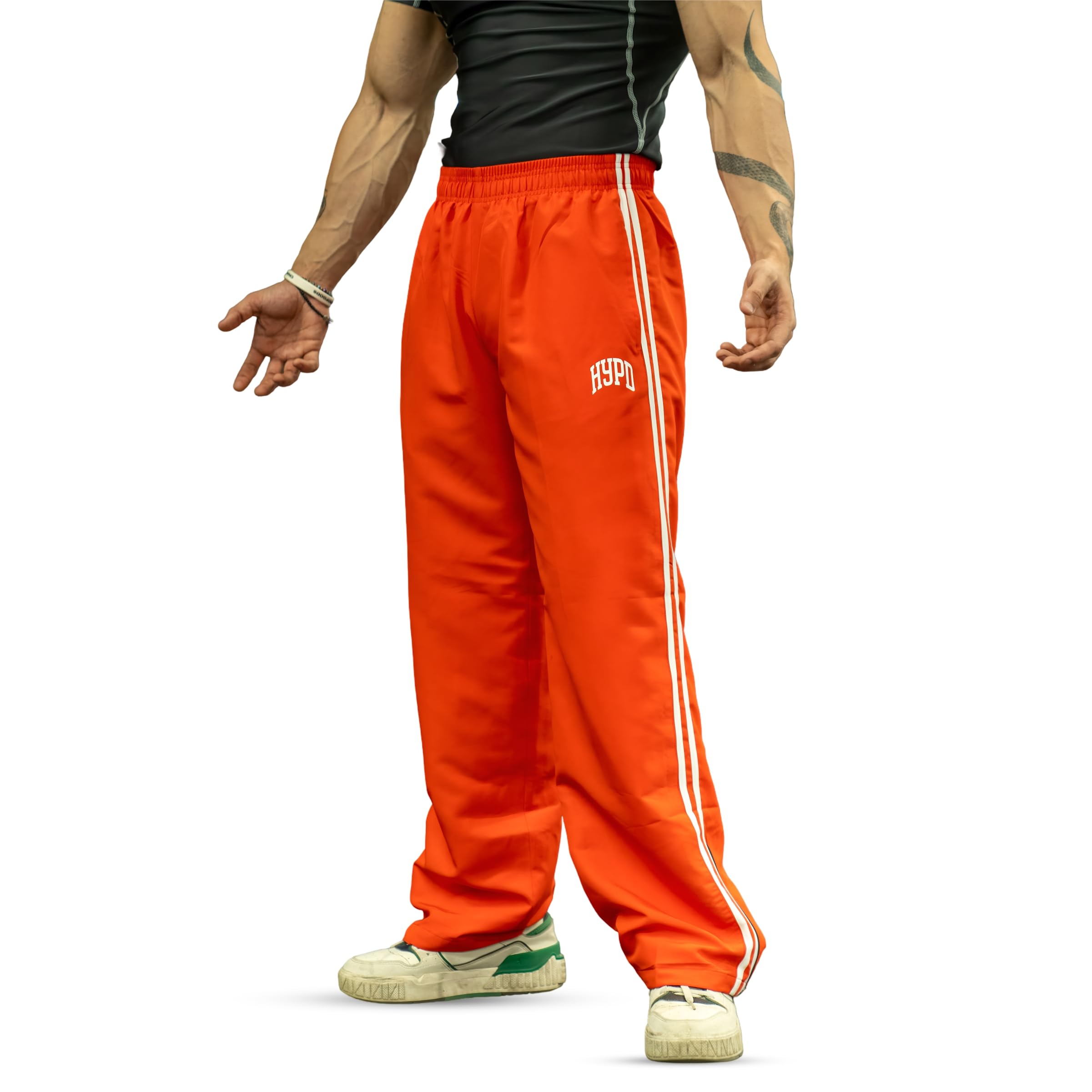 Urban Track Pants for Men | Dry Fit Mesh Gym Wear | Zippered Bottom, Back Pocket | Relaxed Fit Joggers for Sports, Workout, Running & Casual Wear-image-19
