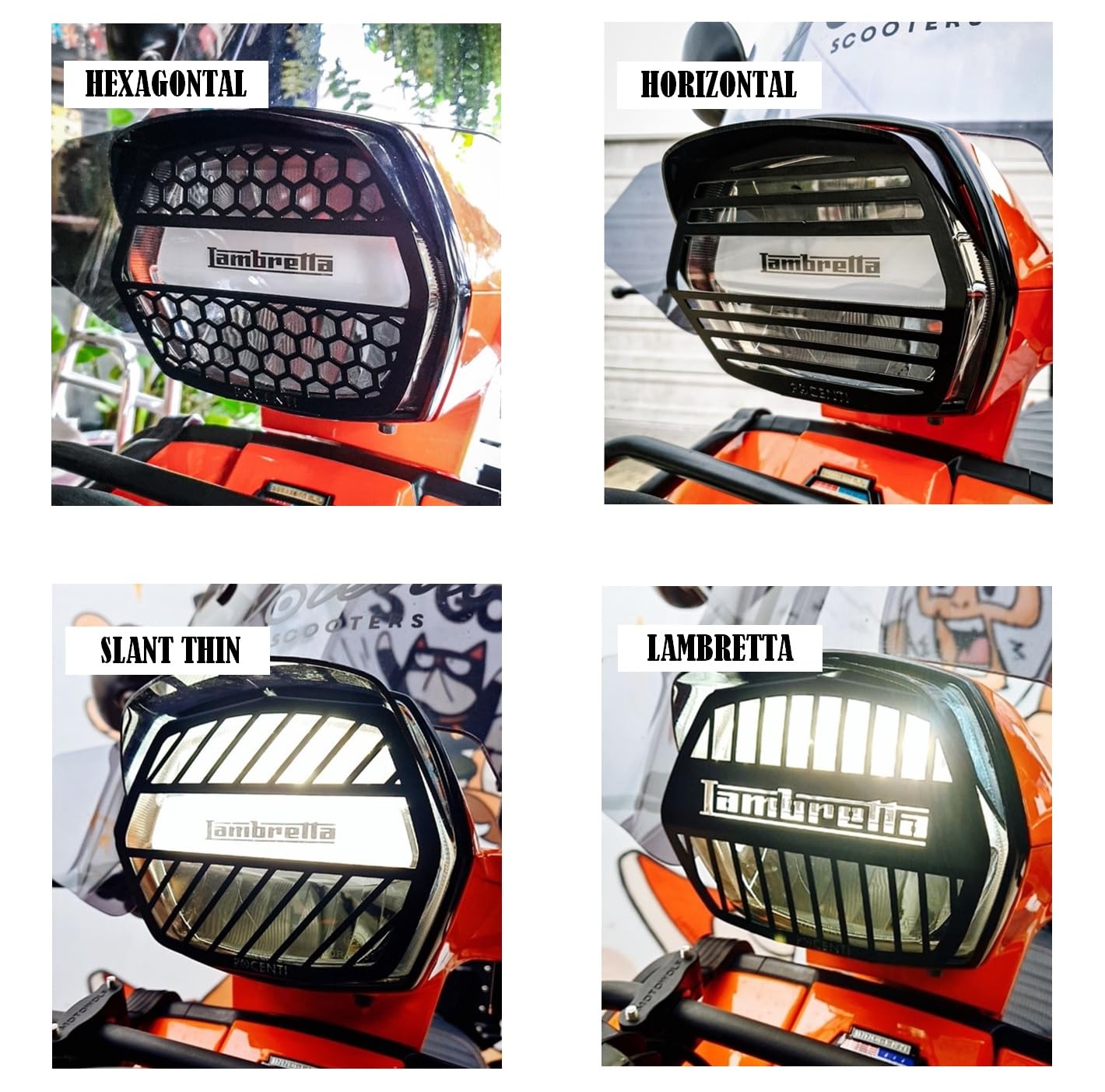 Amazon | ランブレッタ ヘッドライトグリル Lambretta ヘッドライト