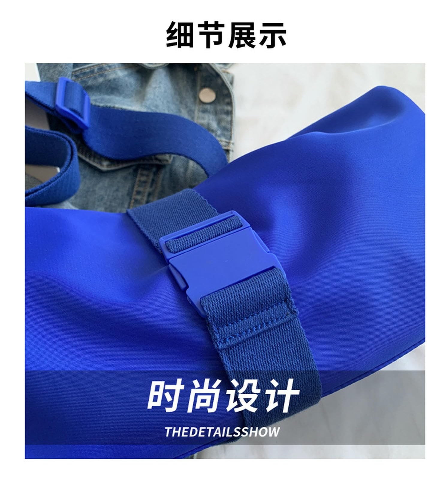 Damentaschen Lässige Nylon-Tragetasche Mit Großem Fassungsvermögen, Sportlichem Design Und Breitem Schultergurt-schwarz