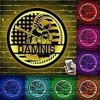 Vista 23 de Custom Golf Player Hanging LED Night Light Personalized Golf Name Neon Sign Golf Player Themed Gift Golf Swing Metal Sign Golf Player Wall Art