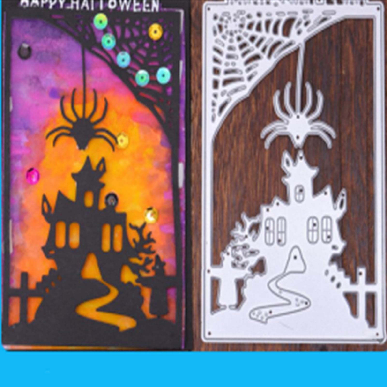 Halloween Stanzschablonen Set - 2x Metallformen Für Grusel-Motive