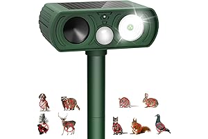 Solar Ultrasonic Animal Repellent Outdoor, Deter Animal Away with Enhanced Motion Detection...
