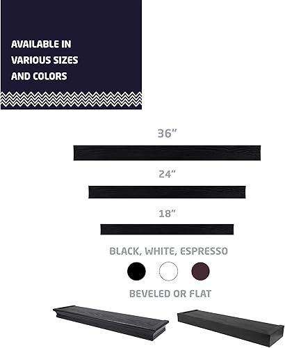 Miniatura 5 de HIGH & MIGHTY - Moderno estante flotante con capacidad de hasta 20 libras, fácil instalación en tablaroca sin herramientas.