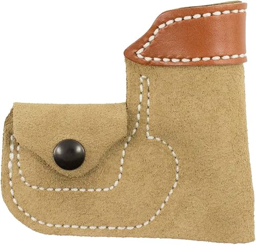 Desantis Funda de bolsillo ambidiestro de cuero, color marrón