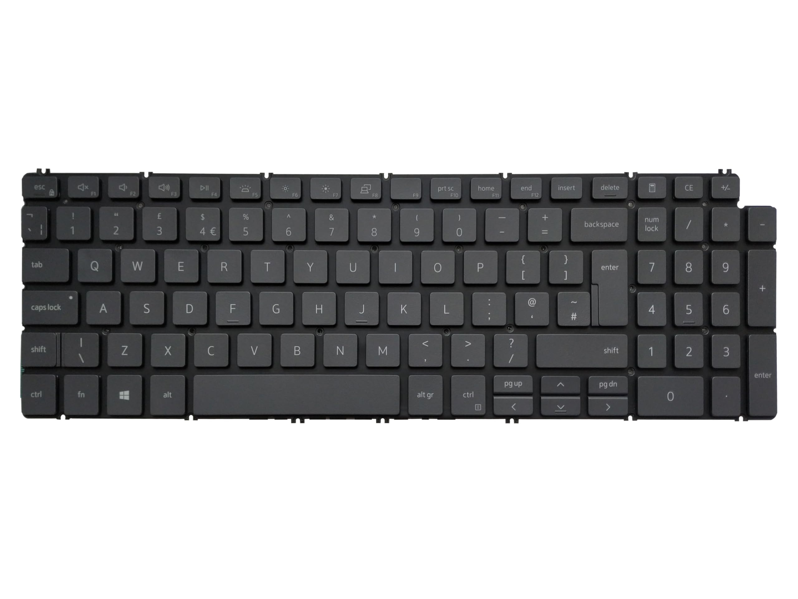 New US Silver English Backlit Laptop Keyboard (Without Palmrest) For