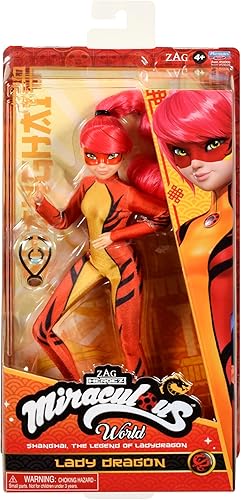 Miniatura 5 de Miraculous Lady Dragon "Miraculous: Shanghai Movie" Muñeca de moda de 10.5 pulgadas con accesorios de Playmates Toys