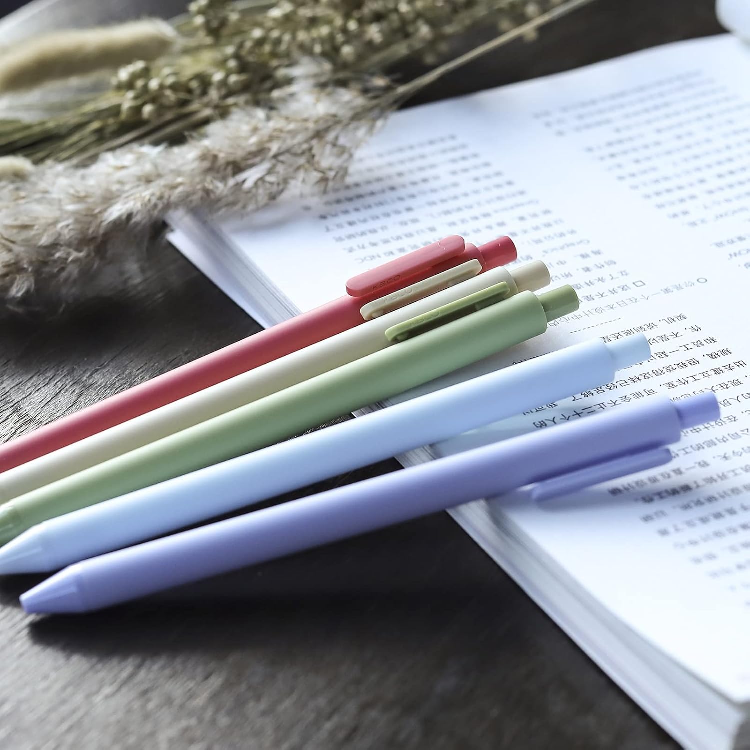 Pieces Colored Ink Pens Retractable Cute Pens for Note Taking 0.5mm