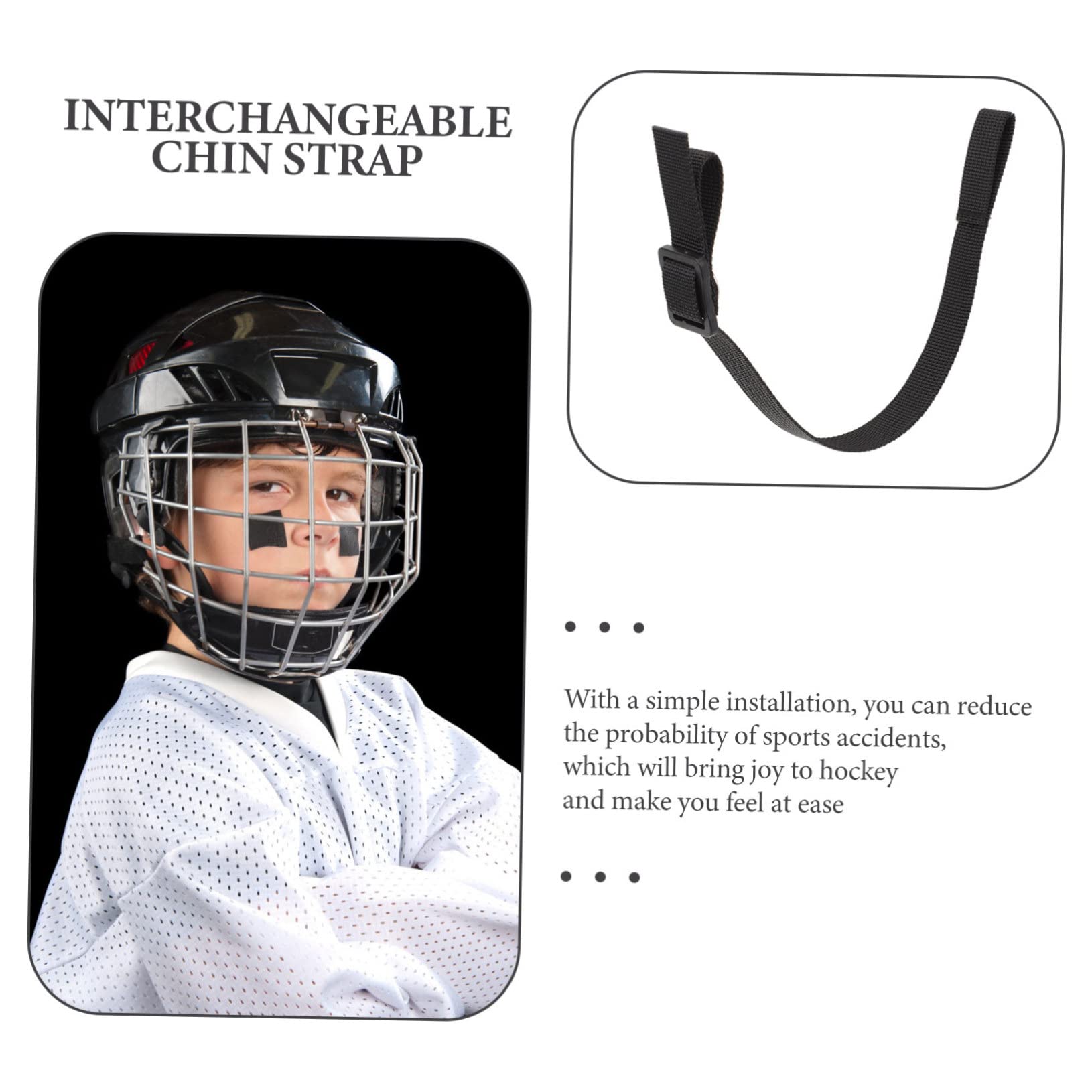 KOMBIUDA 5juegos Correa De Barbilla Reemplazable para Casco De Hockey y Duradera Accesorio Esencial para Deportes De Hockey y Béisbol