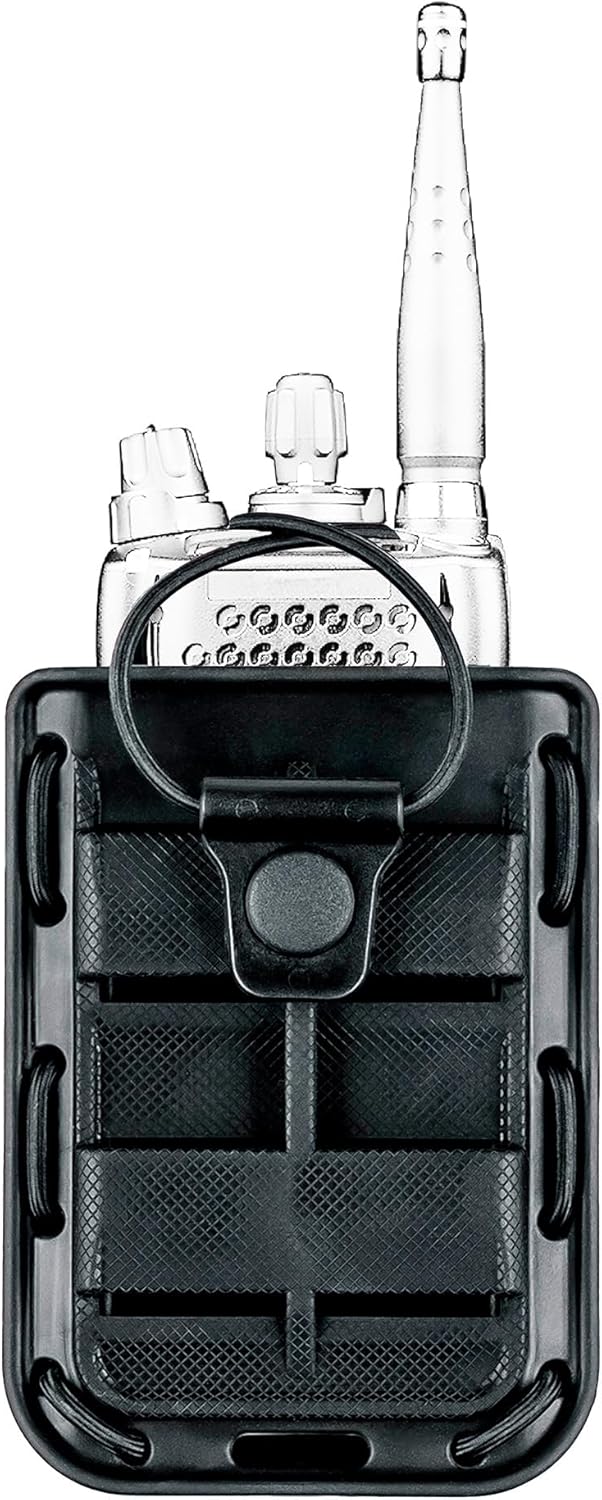 Hero's Pride MOLLE Radio Holder - Universal Flex Radio Holster for Duty Belt Up to 2.5" Wide - Law Enforcement Radio Case Mounts on Duty Belt and Vest