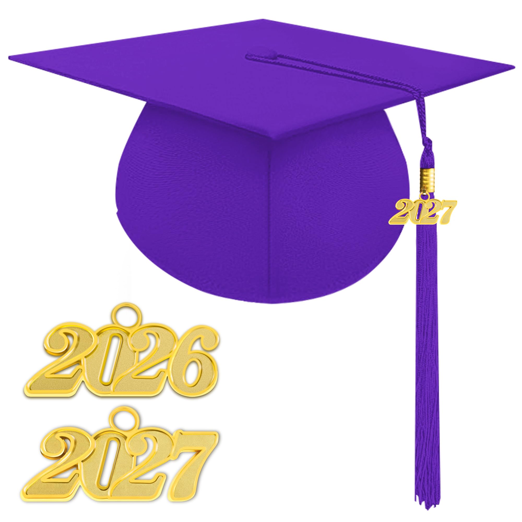 Unisex Matte Graduation Cap 2026 2027 Tassel for High School