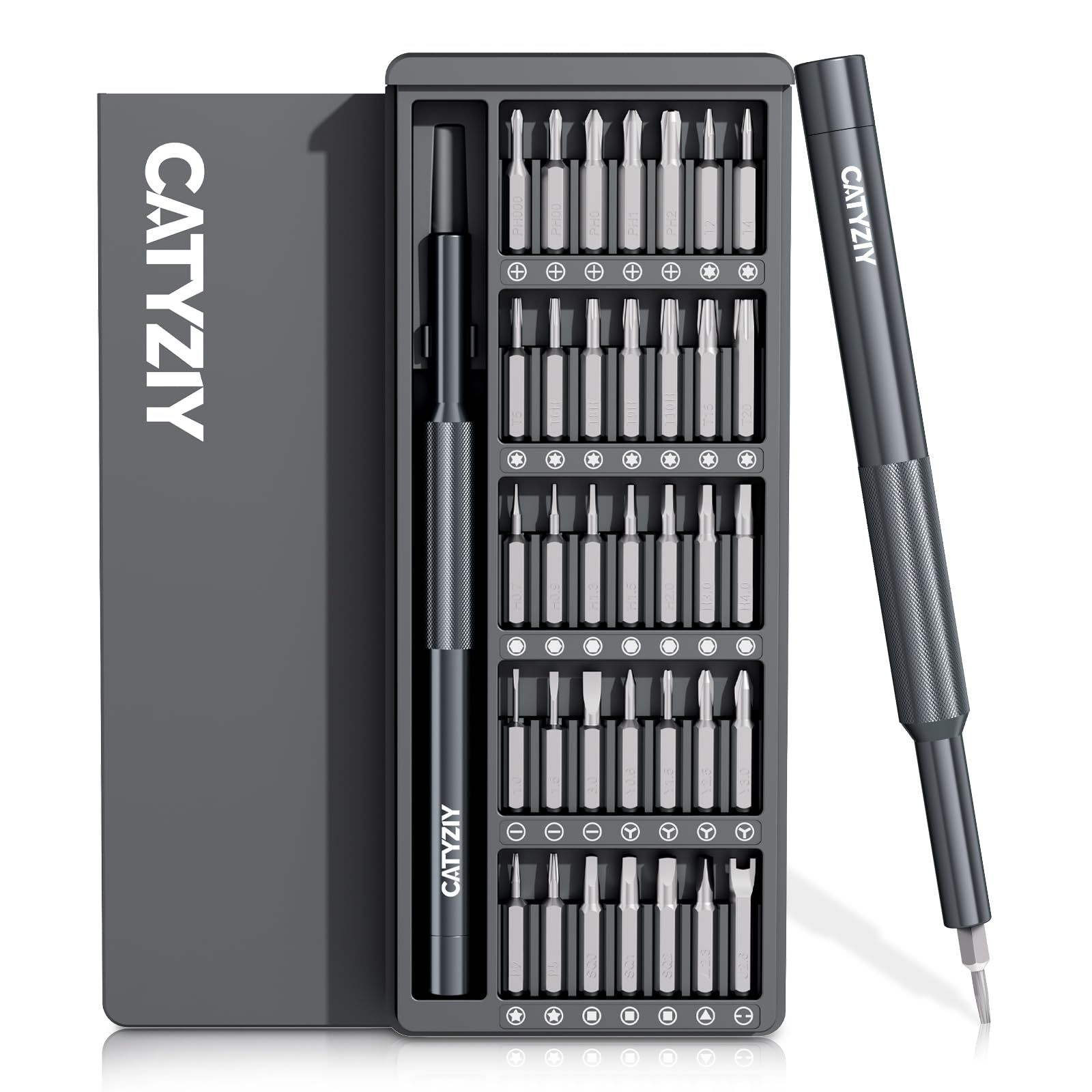 Juego de destornilladores de precisión 37 en 1, mini kit de herramientas de reparación con punta magnética y alfombrilla magnética para iPhone, MacBook, portátil, PS5, Xbox, Switch, gafas