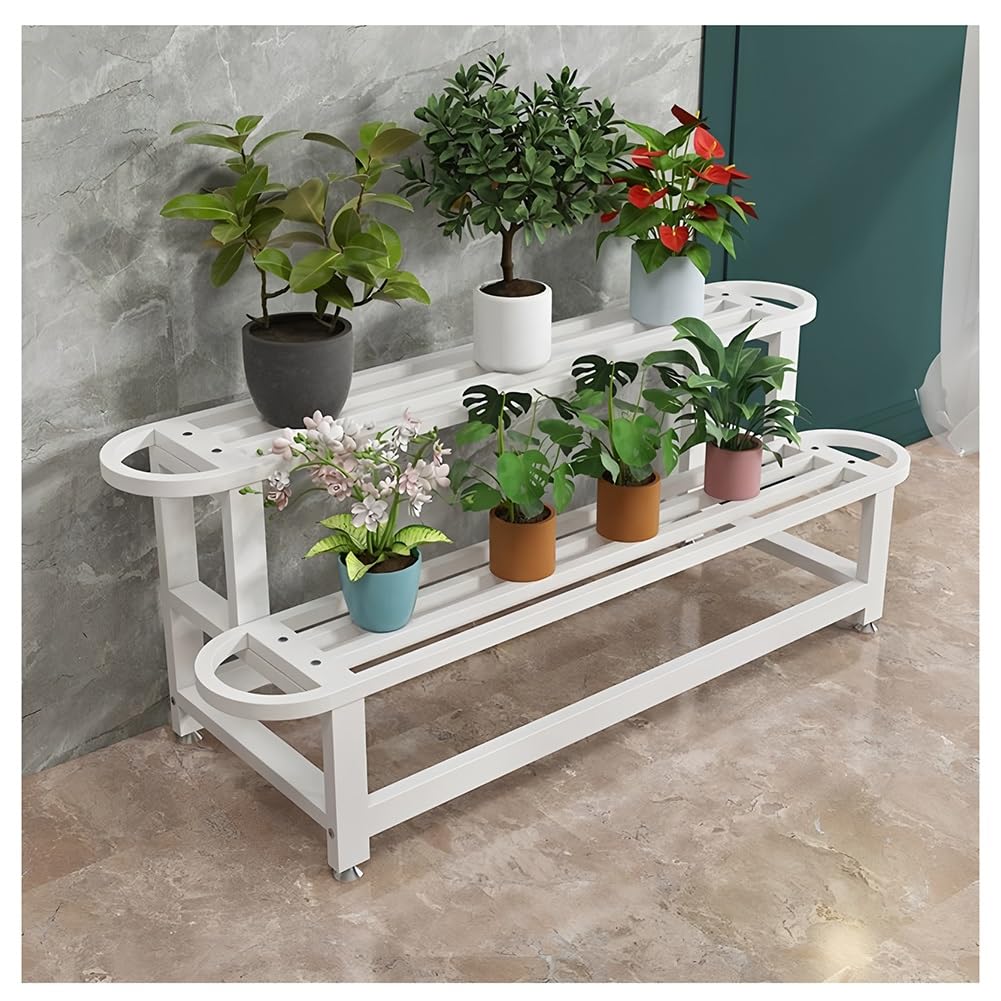 Support à plantes en métal pour optimiser l'espace des pots de fleurs au jardin