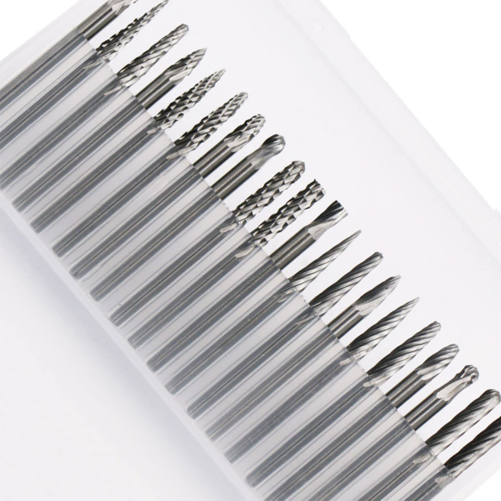 Juego de 20 cabezales de 3 mm con vástago giratorio de 1/8 pulgadas, prácticas brocas de fresado para grabado