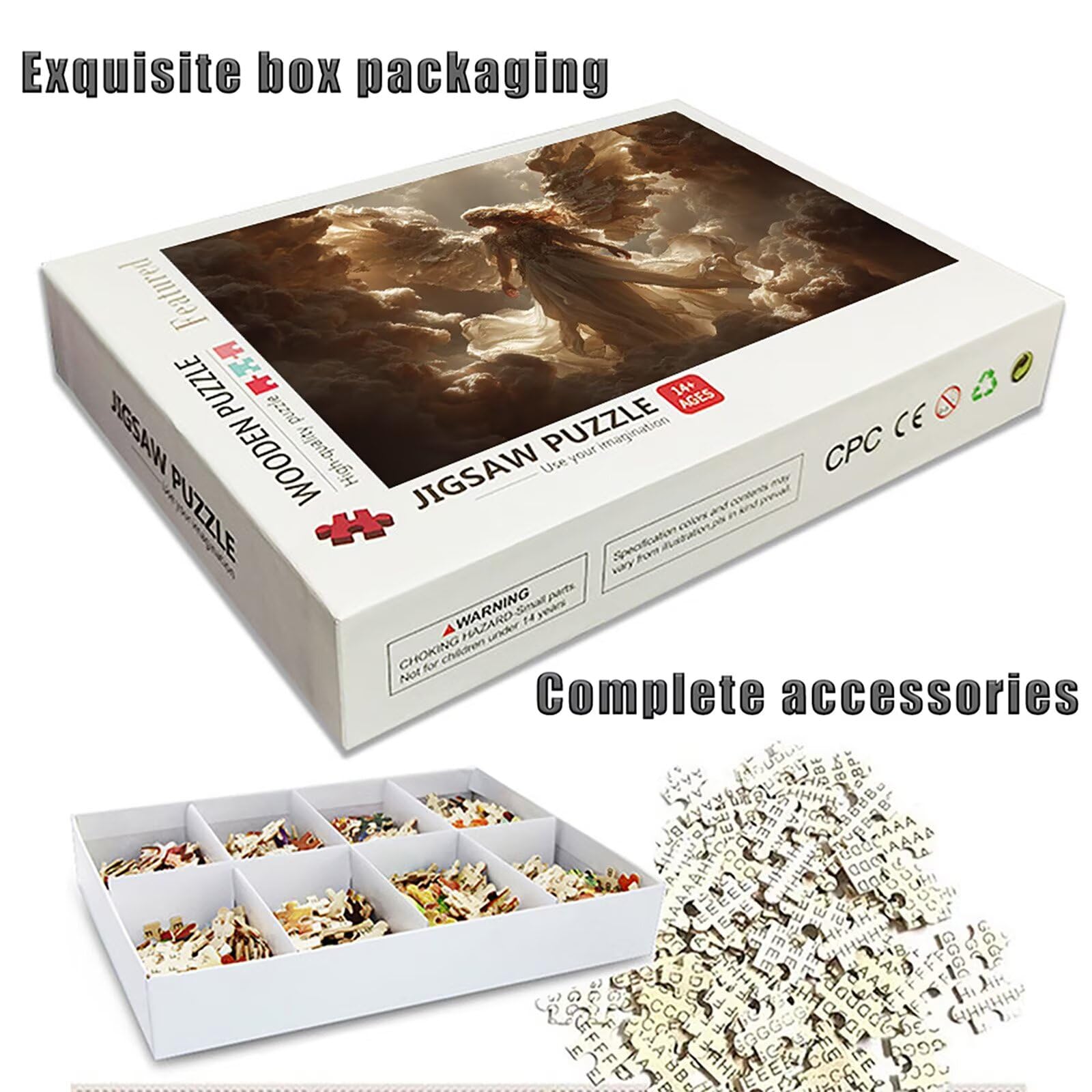 Puzzle Arte con Scatola Cloud, Ala Puzzle Legno 6000 Pezzi Adulti 179x105cm, DIY Classici Gioco, Attività di Intrattenimento ad Alta Difficoltà, Jigsaw Per Tutta La Famiglia, Regalo Donna, S-6120