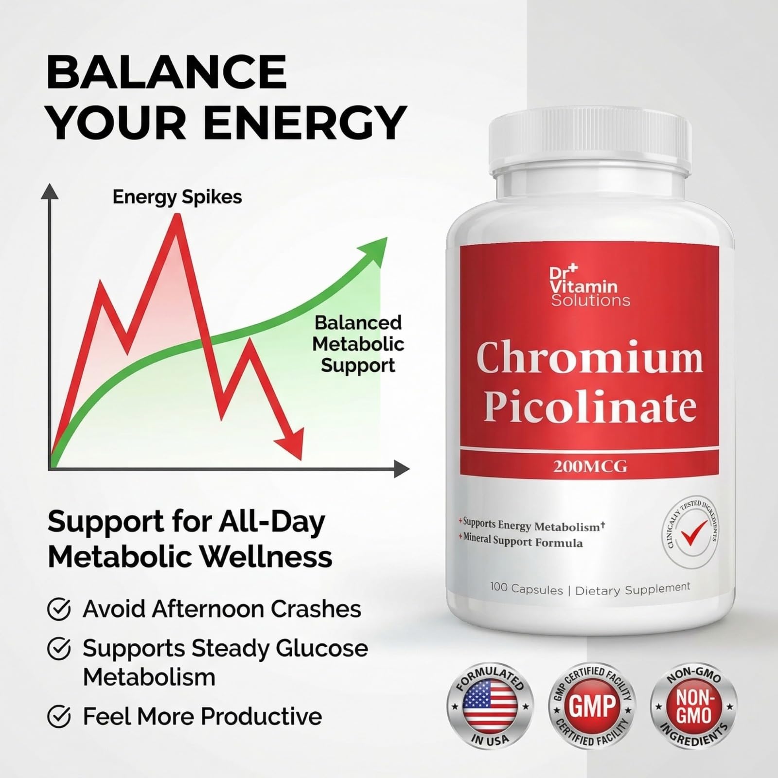 Chromium Picolinate 200 mcg - 3 Month Supply, Blood Sugar Support Mineral — Amazon image 5