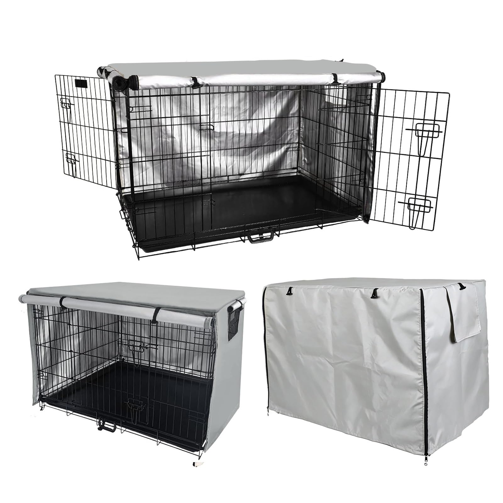 Dog Crate Sun Shade Cover Outdoor Pet Kennel Cover For 24~48" Wire Crates