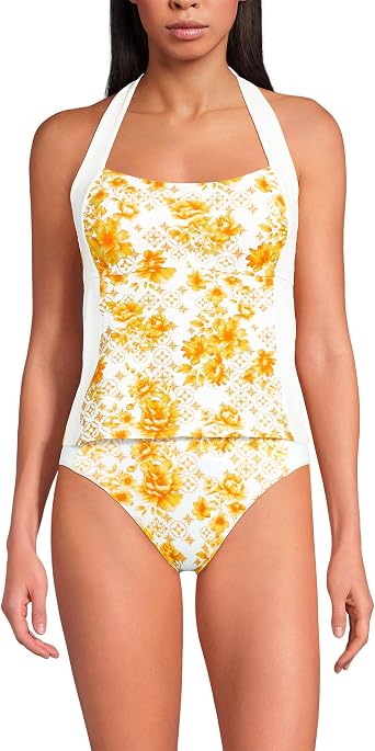 Womens Seamed Halter Tankini Top
