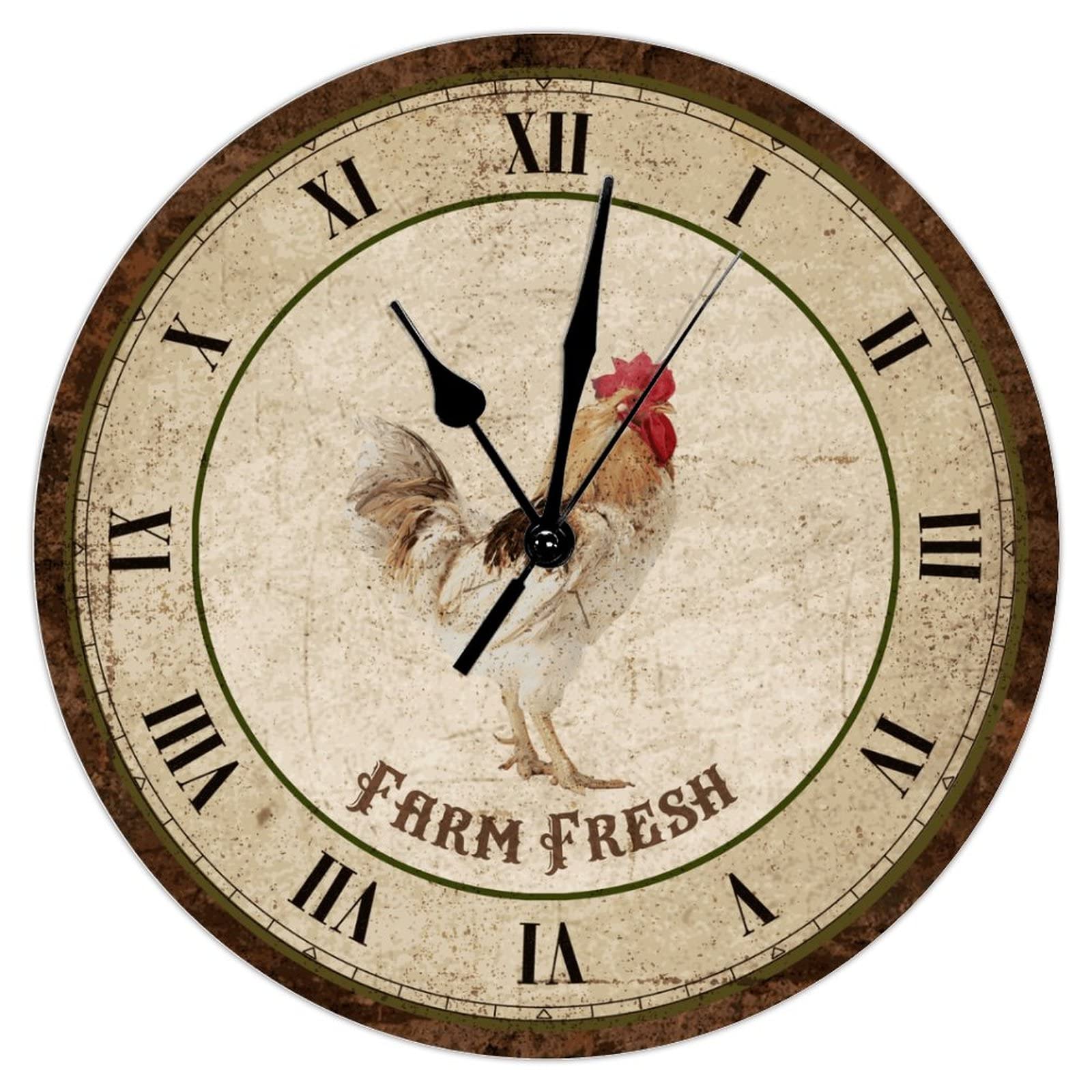 Horloge murale coq silencieuse pour éliminer le tic-tac dans votre maison