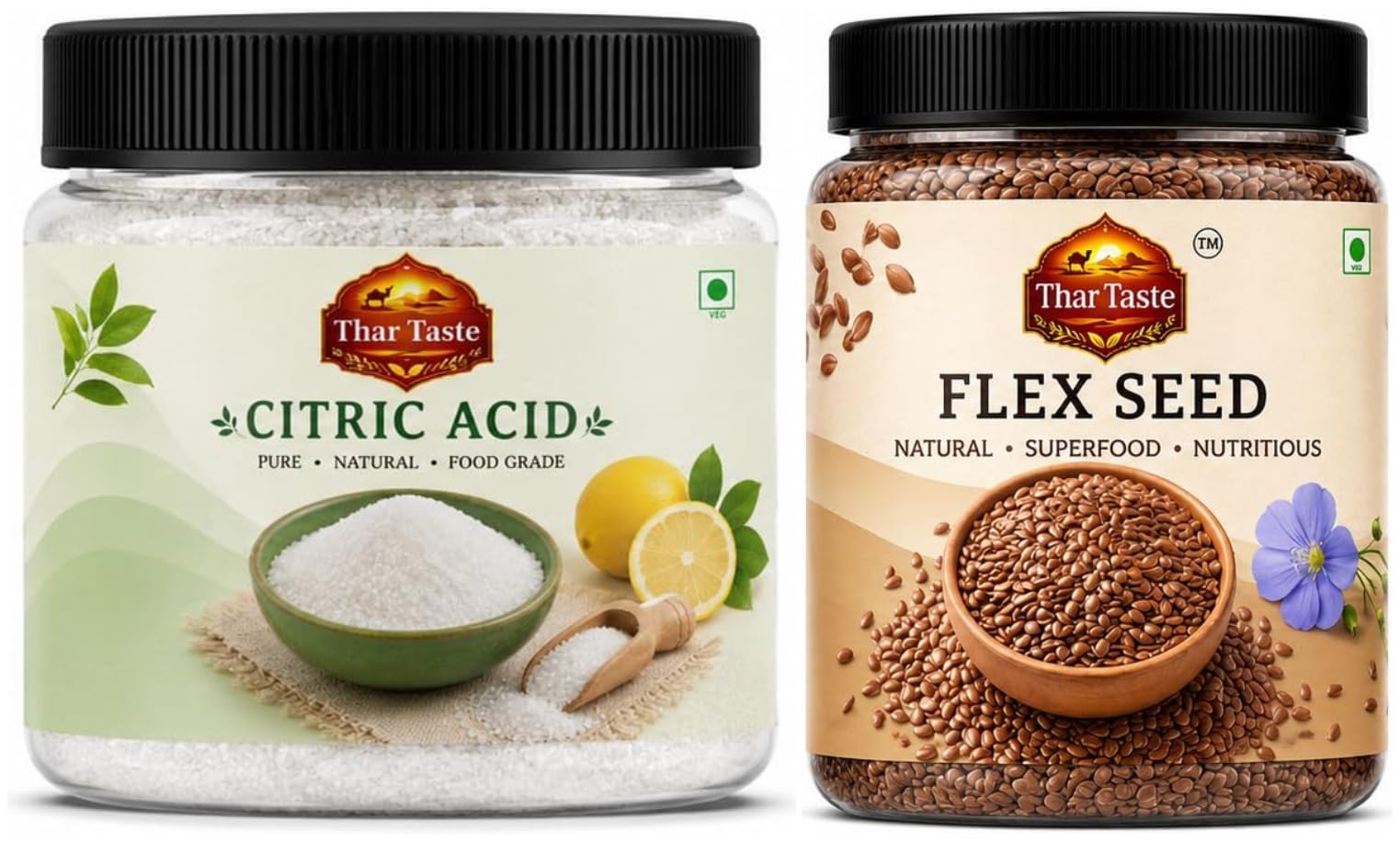 Thar Taste Citric Acid 100g + Flex Seed 100g | Combo of 2-image-45