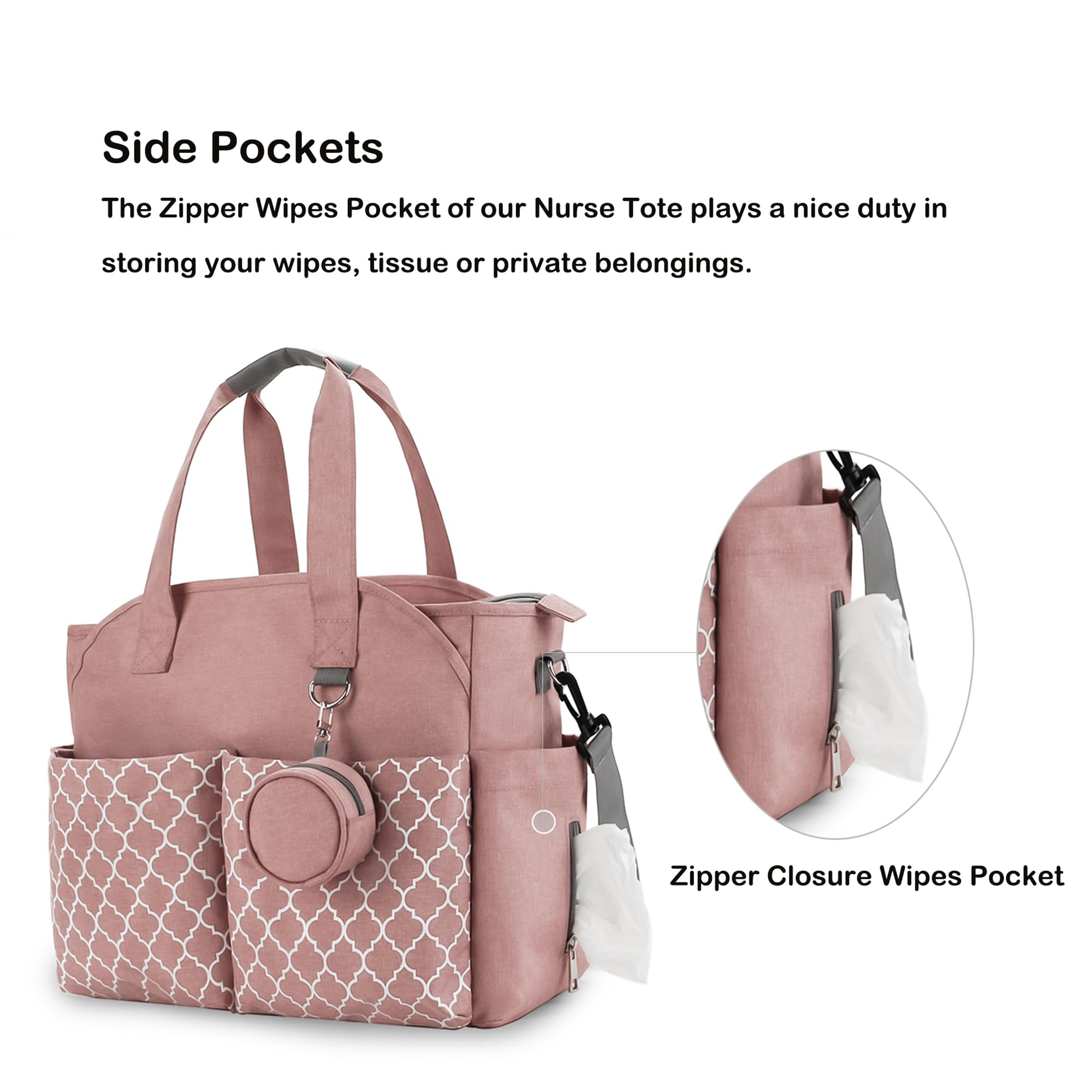Korolev Nurse Bag for Work, Nurse Tote Bag, Nursing Bag with Multiple Pockets for Nurse and Working Women