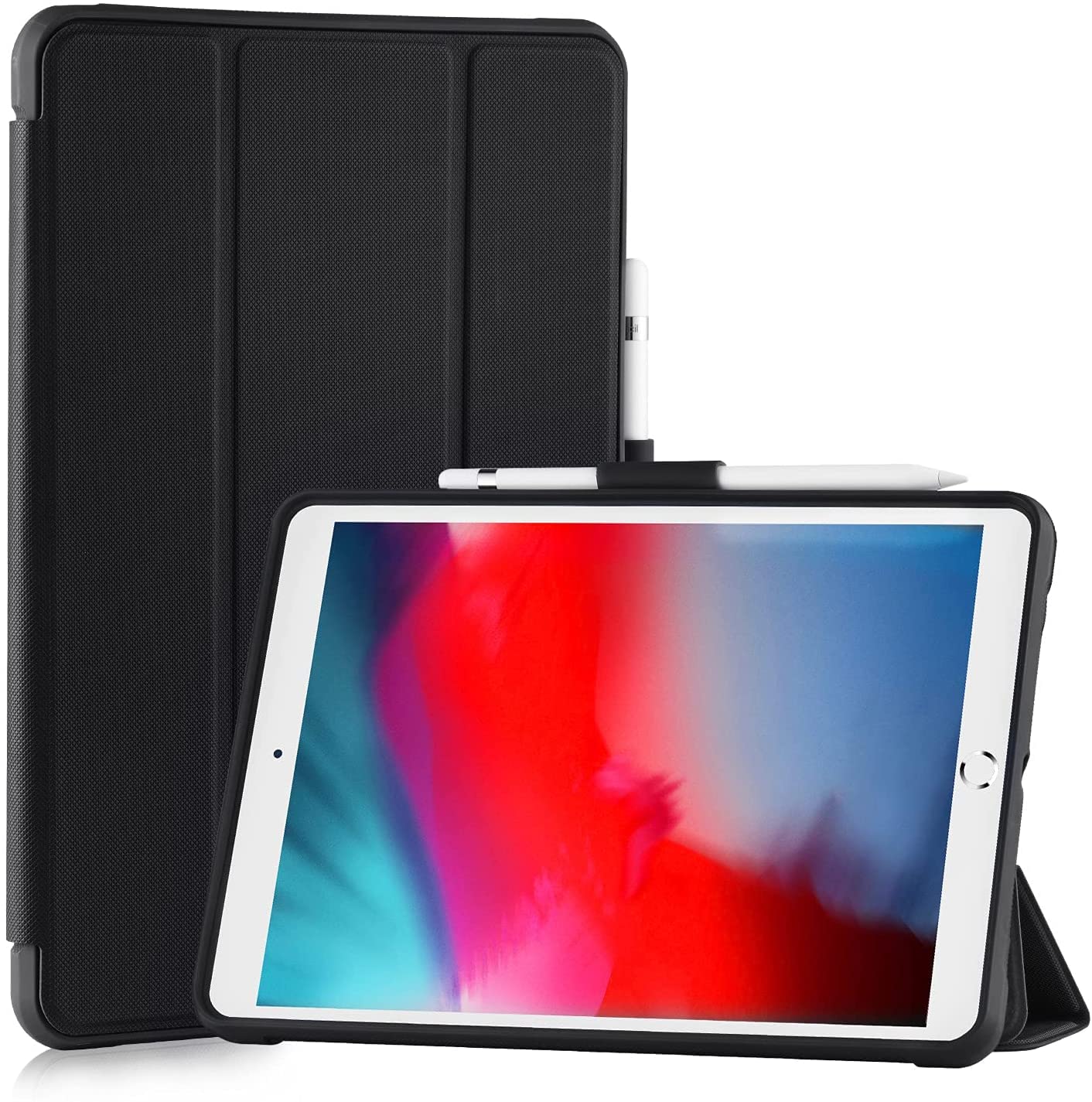 SwooK Compatible for iPad 9th /8th / 7th Generation 10.2 inch Case with Pencil Holder, Full-Body Protective with Magnetic Detachable Front Cover, Auto Wake/Sleep - (Black, Ipad 10.2 Inch) (B09LQLNQ77) Amazon Price History, Amazon Price Tracker