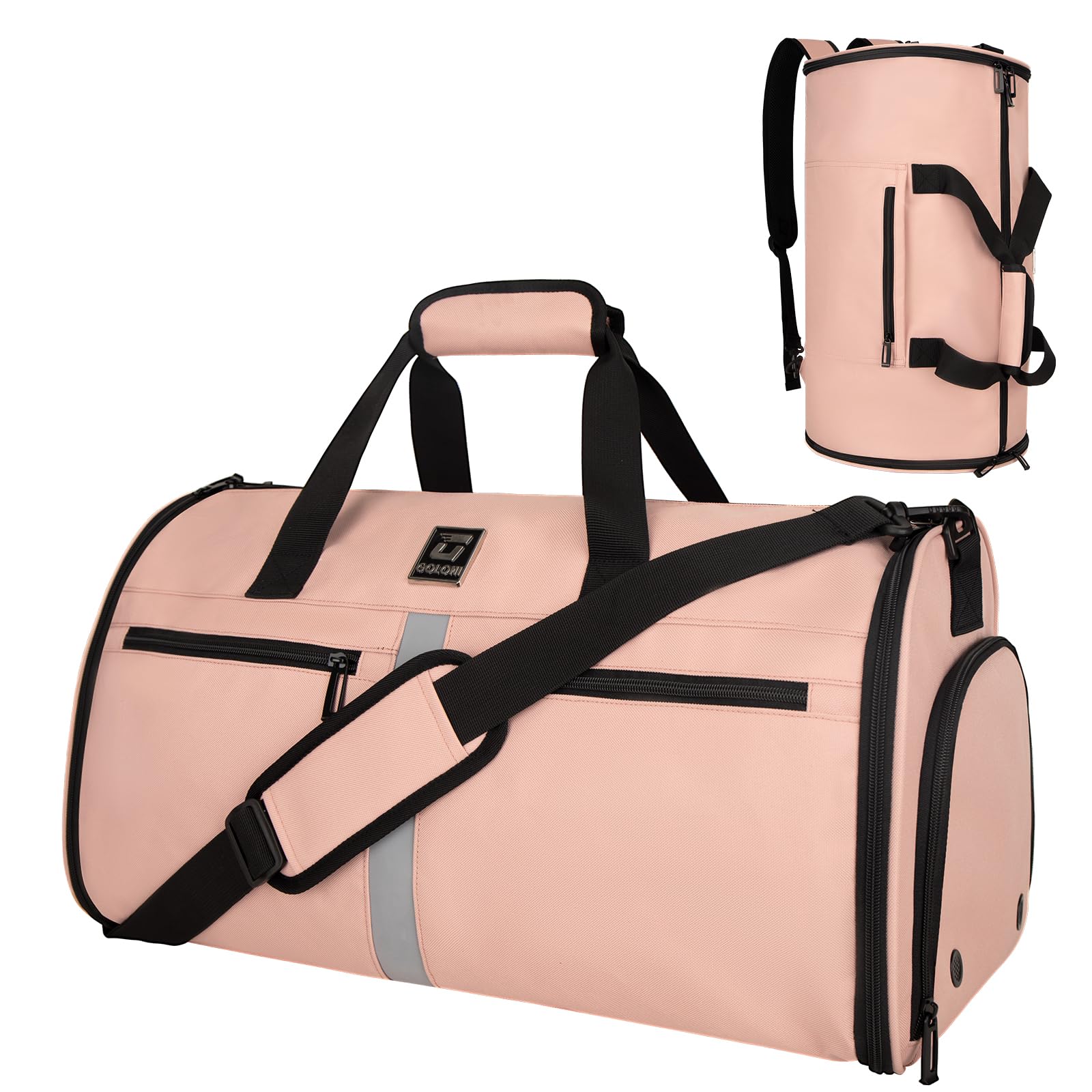 Garment Bags for Travel 50L Carry on Convertible Garment Duffle bag with Shoulder Strap 3 in 1 Hanging