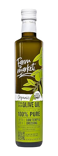 Farm To Market Aceite de oliva virgen 100 puro prensado en frĂo orgánico y NGMO aceite saludable y libre de productos quĂmicos cargado con Farm To Market Aceite de oliva virgen 100 puro prensado en frĂo orgánico y NGMO aceite saludable y libre de productos quĂmicos cargado con